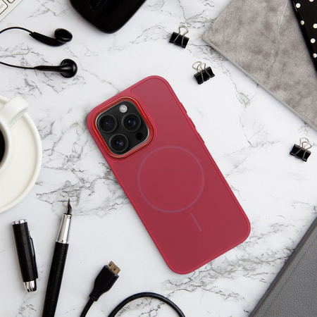 Futerał FRAME MAG COVER kompatybilny z MagSafe do IPHONE 14 PRO magenta