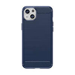 Flexible Carbon-Musterhülle für iPhone 15 Plus Carbon Case – Blau