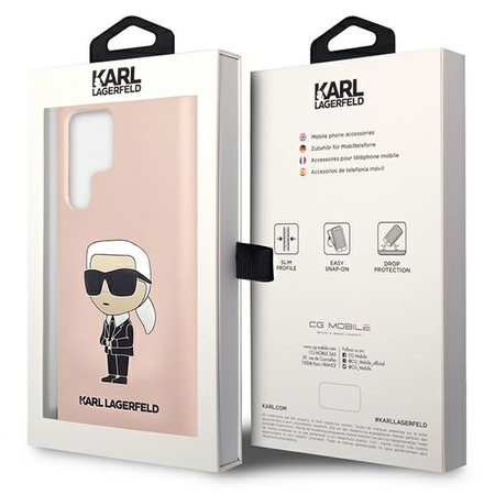 Karl Lagerfeld Silicone NFT Ikonik - Etui Samsung Galaxy S23 Ultra (różowy)