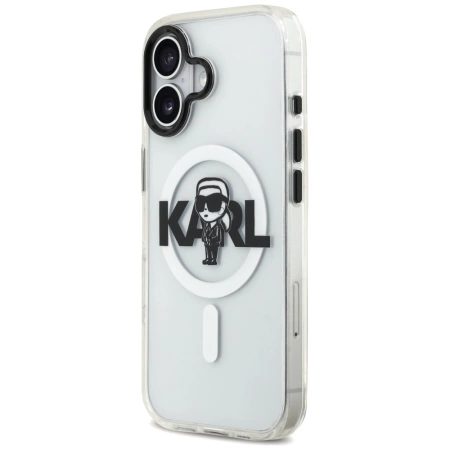 Karl Lagerfeld IML Karl Sketch Logo MagSafe Case für iPhone 17 - Transparent
