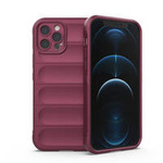 Magic Shield Case Hülle für iPhone 12 Pro elastische gepanzerte Hülle in Burgund