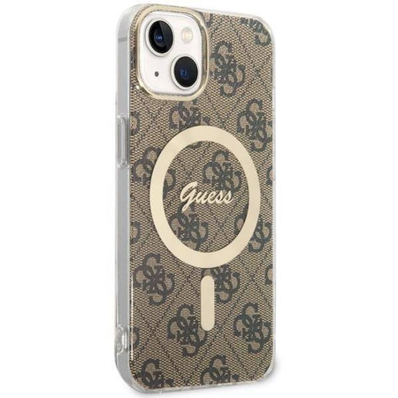 Guess GUHMP14MH4STW iPhone 14 Plus 6.7" brown/brown hardcase 4G MagSafe