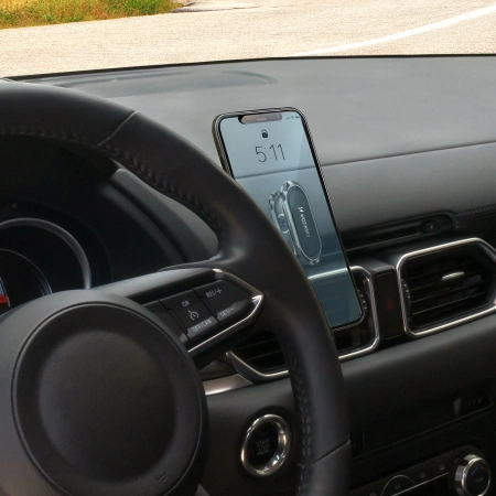 Wozinsky samoprzylepny magnetyczny uchwyt samochodowy 360 na deskę rozdzielczą srebrny (WMH-06)