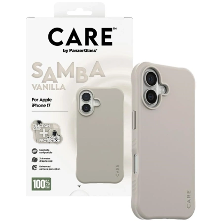 CARE by PanzerGlass Fashionable Samba MagSafe Case for iPhone 17 - Gray