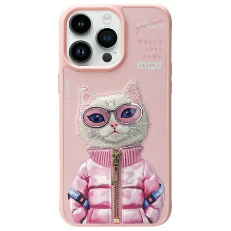 Nimmy etui iPhone 15 Pro 6.1"             różowy/pink Cool&Cute 2.0 Cat