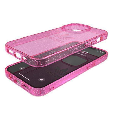 Adidas OR Protective iPhone 13 Pro / 13 6.1 &quot;Clear Case Glitter pink / pink 47121
