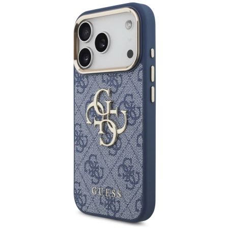 Guess 4G Big 4G Classic Logo Case for iPhone 17 Pro - Blue and Gold