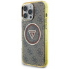 GUESS futerał do IPHONE 16 Pro Max kompatybilny z MagSafe GUHMP16XHG4PRTGW (IML Metal Glitter 4G Circle Triangle) brązowy