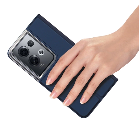 Dux Ducis Skin Pro case for Oppo Reno 8 Pro flip cover card wallet stand blue