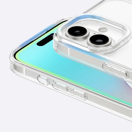 Etui silikonowe AMAZINGTHING Minimal Mag Case z pierścieniem magnetycznym do iPhone 16 - przezroczyste