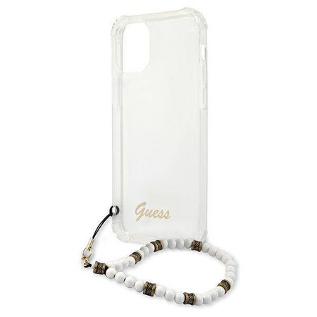 Guess GUHCP12LKPSWH iPhone 12 Pro Max 6,7" Transparent hardcase White Pearl