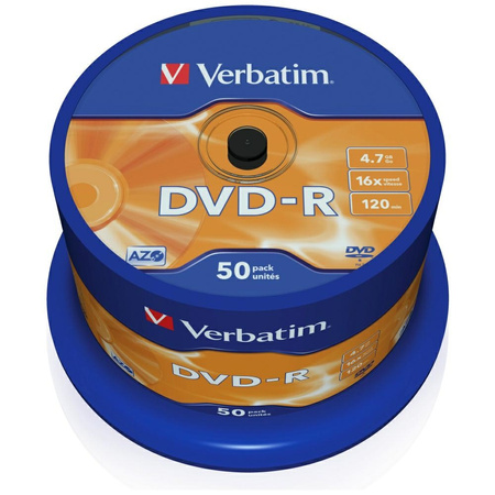 Płyta DVD-R Verbatim Matt Silver 4.7GB   16X 50szt 43548