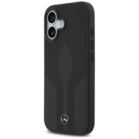 Etui Mercedes Leather The Move MagSafe na iPhone 17 - czarne