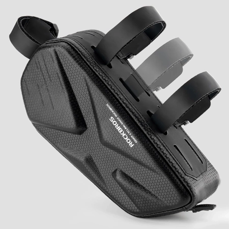 Torba rowerowa Rockbros usztywniana, na ramę, na rurę górną 1,4l – czarna