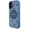 Original Case IPHONE 16 Guess 4G Circle Classic Logo MagSafe blue