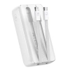 Mini power bank with built-in cables Joyroom JR-PBC06 30W 10000mAh - white