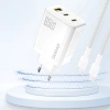 Ładowarka sieciowa Dudao A29 65W GaN 2 x USB-C + 1 x USB-A - biała
