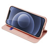 Etui IPHONE 13 MINI z klapką Dux Ducis skórzane Skin Leather jasny róż