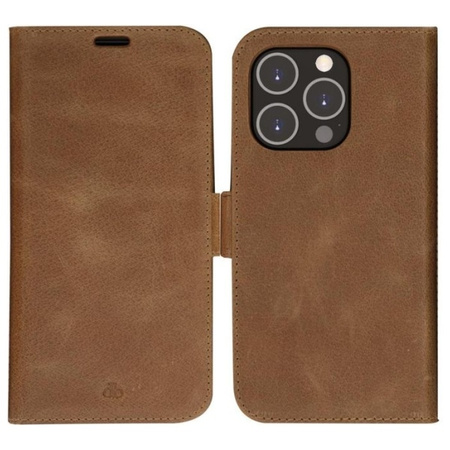 Etui dbramante 1928 Lynge 2w1 Wallet do   iPhone 14 Pro brązowy/brown