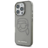 Original Handyhülle IPHONE 16 PRO MAX Karl Lagerfeld Hardcase IML Rhinestones Karl Head (KLHCP16XHKHDCELK) schwarz