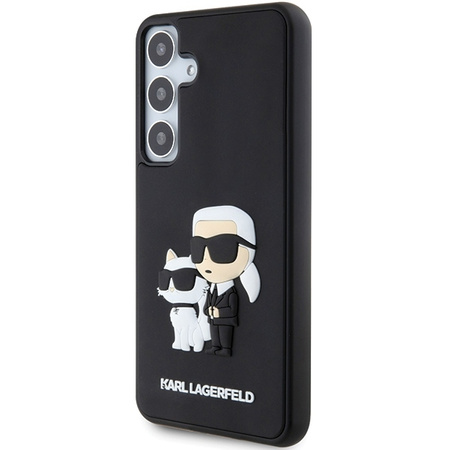Oryginalne Etui KARL LAGERFELD hardcase 3D Rubber Karl&Choupette KLHCS24M3DRKCNK do Samsung Galaxy S24 Plus czarny