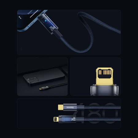 Baseus Explorer Series Kabel USB Typ C - Lightning 20W 1m blau (CATS000003)
