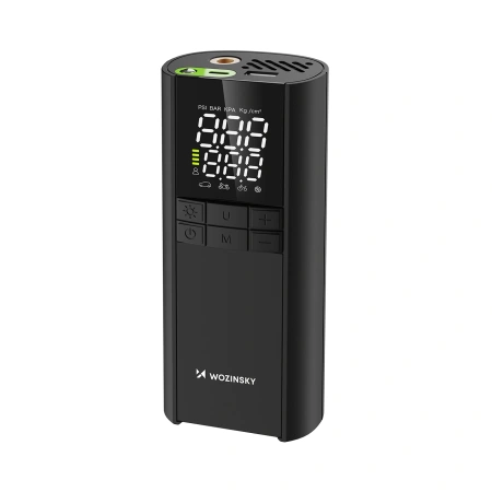 Wozinsky WPEP-8000 Kompressor, elektrische Pumpe, 8000-mAh-Powerbank, Taschenlampe – schwarz