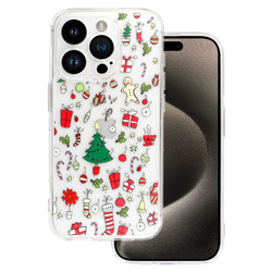 TEL PROTECT Christmas Clear Case do Iphone 16 Pro Max Wzór 2