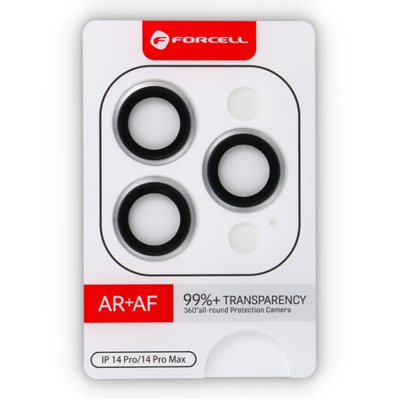 Szkło hartowane Forcell Premium do aparatu - do iPhone 14 Pro / 14 Pro Max Srebrny
