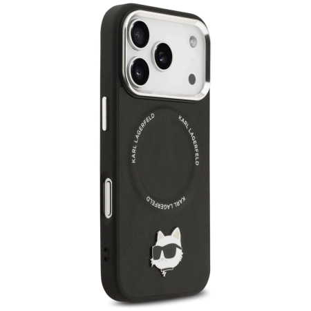 Etui Karl Lagerfeld Choupette Pin MagSafe do iPhone 17 Pro Max - czarne