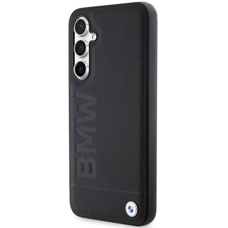 Oryginalne Etui BMW Hardcase BMHCS23FESLLBK do Samsung S23 FE (Leather Hot Stamp / czarny)
