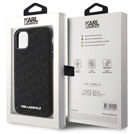 Oryginalne Etui KARL LAGERFELD Hardcase KLHCN61PQKPMK do iPhone 11 (Quilted K Pattern / czarny)