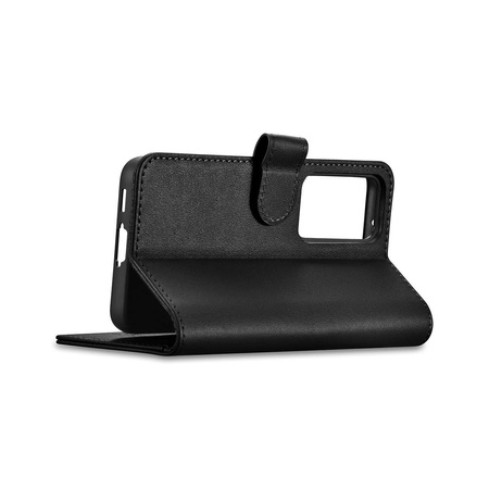iCarer Wallet Case für Samsung Galaxy S23+ Ledertasche Geldbörse schwarz
