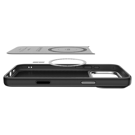 Spigen Enzo Aramid &quot;T&quot; MagSafe Case für iPhone 17 Pro Max - Schwarz und Silber