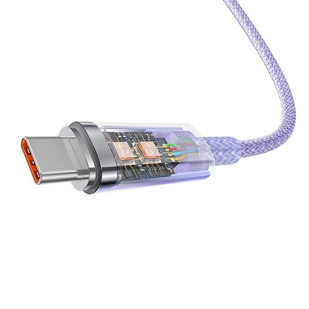 BASEUS kabel USB A do Typ C PD 100W Explorer CATS010405 1 m fioletowy