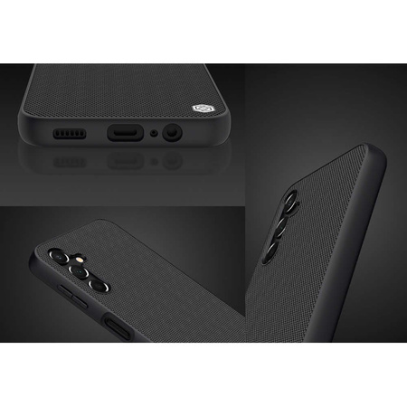 Nillkin Textured Case etui do Samsung Galaxy A14 5G / Galaxy A14 wzmocniony nylonowy pokrowiec czarne