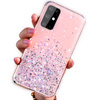 Schutzhülle IPHONE 14 PLUS Sequins Glue Glitter Case rosa