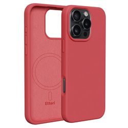 Nakładka Etteri Silicone Mag do iPhone 16 Pro Max 6,9" malinowa