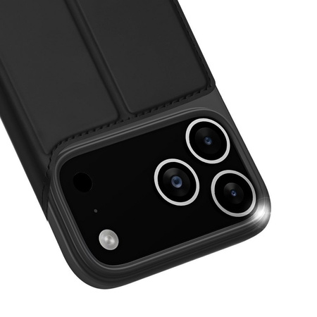 Etui Dux Ducis Skin Pro na iPhone 17 Pro Max z klapką i miejscem na kartę - czarne
