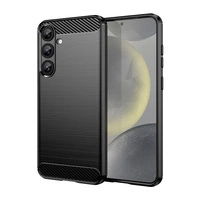 Etui silikonowe Carbon Case do Samsung Galaxy S25+ - czarne