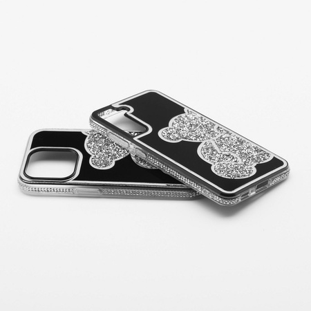 Futerał TEDDY BEAR do SAMSUNG S25 Edge srebrny