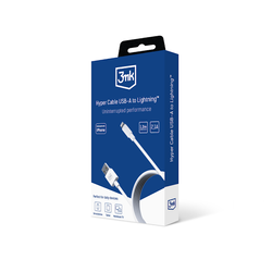 Accessories - 3mk Hyper Cable A to Lightning 1.2m 5V/2.1A 12W White