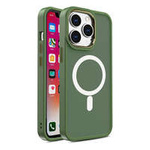 Magnetische farbige matte Hülle für iPhone 15 Plus – Grün