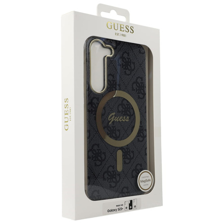 Guess GUHMS23MH4STK S23+ S916 schwarz/schwarzes Hardcase 4G MagSafe