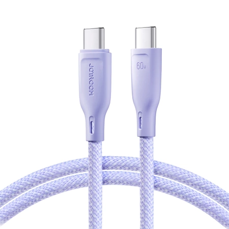 Kabel Joyroom Multi-Color Series SA34-CC3 USB-C / USB-C 60W szybki transfer 1m - fioletowy