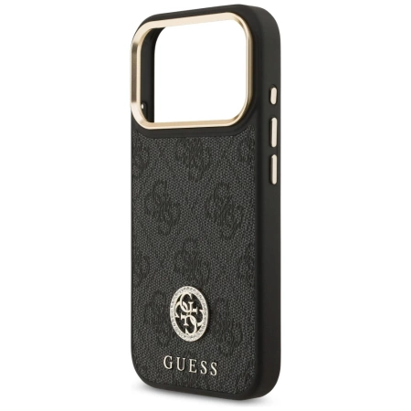Etui Guess 4G Strass Logo MagSafe na iPhone 17 Pro - czarne