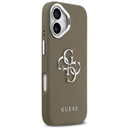 Etui Guess Grained Big 4G Classic Logo na iPhone 17 - brązowe