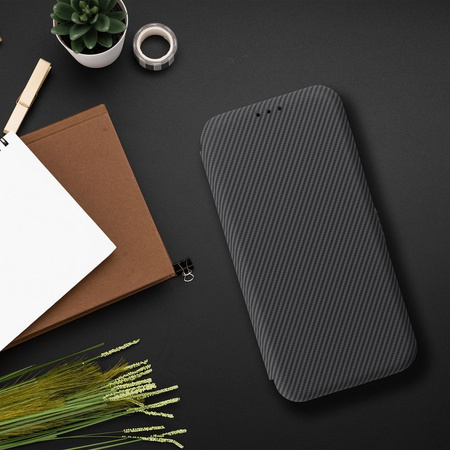 Kabura FOLIO Side Magnet do MOTOROLA G55 szary