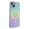 Original Handyhülle APPLE IPHONE 15 PLUS Guess Hardcase IML Iridescent MagSafe (GUHMP15MHITSQ) türkis