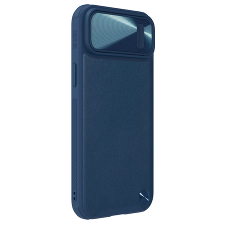 Nillkin CamShield Leather S Case iPhone 14 Plus case with camera cover blue